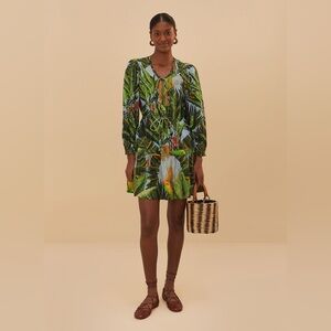 Farm Rio Blue Amazonia Forest Mini Dress